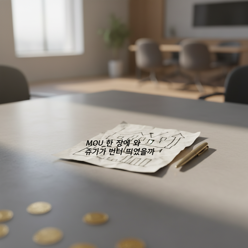 MOU 한 장에 왜 주가가 먼저 뛰었을까