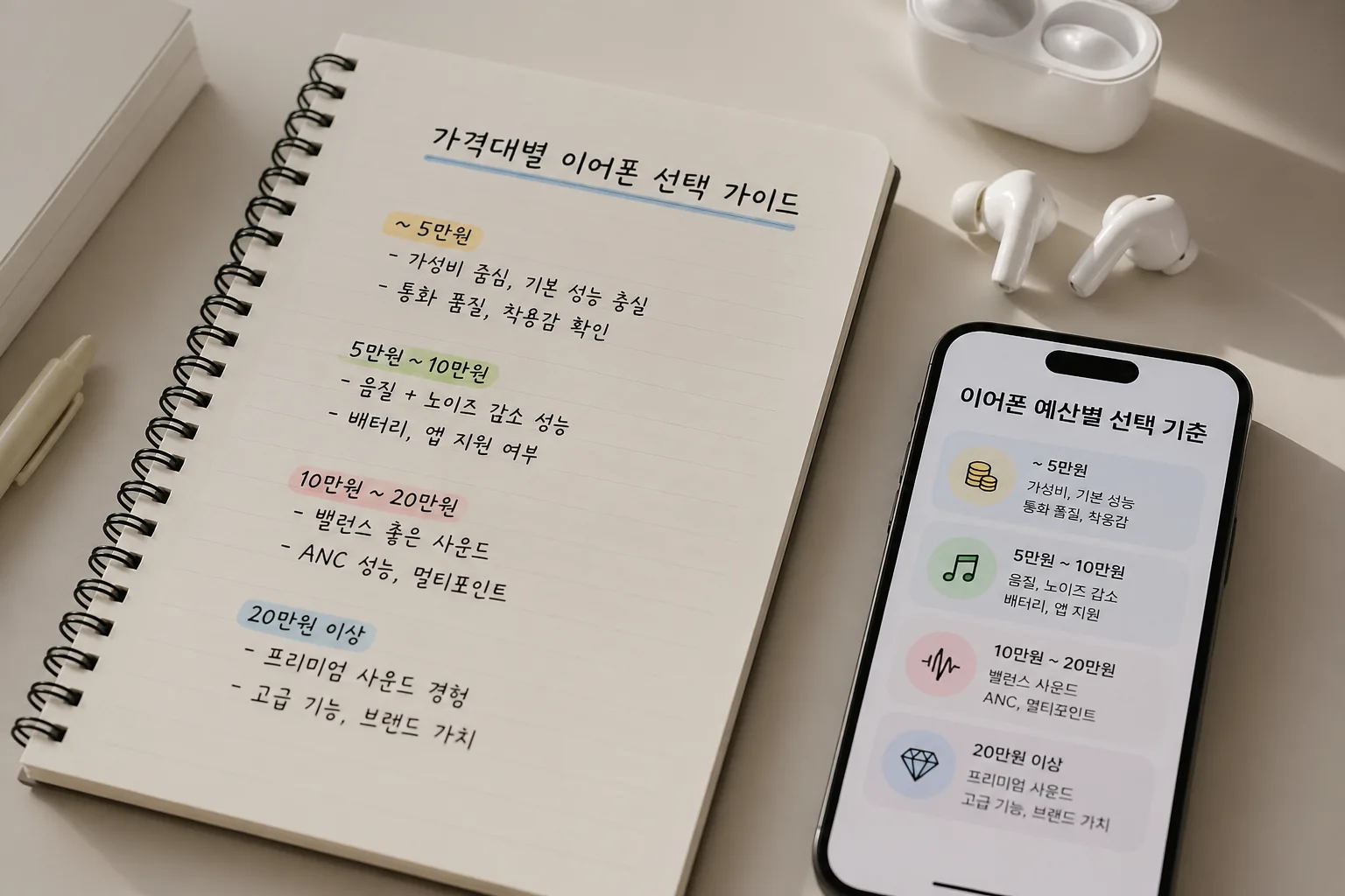 이어폰 예산 구간별 선택 기준