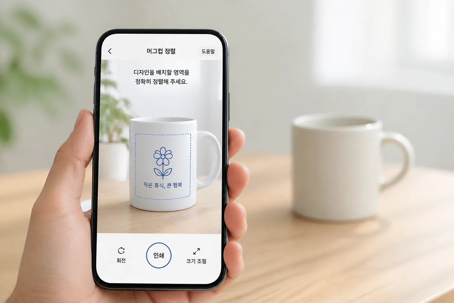 프린터 앱 정렬 화면