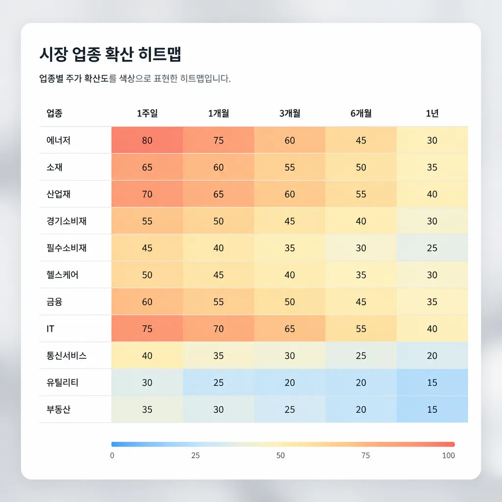 시장 업종 확산 히트맵