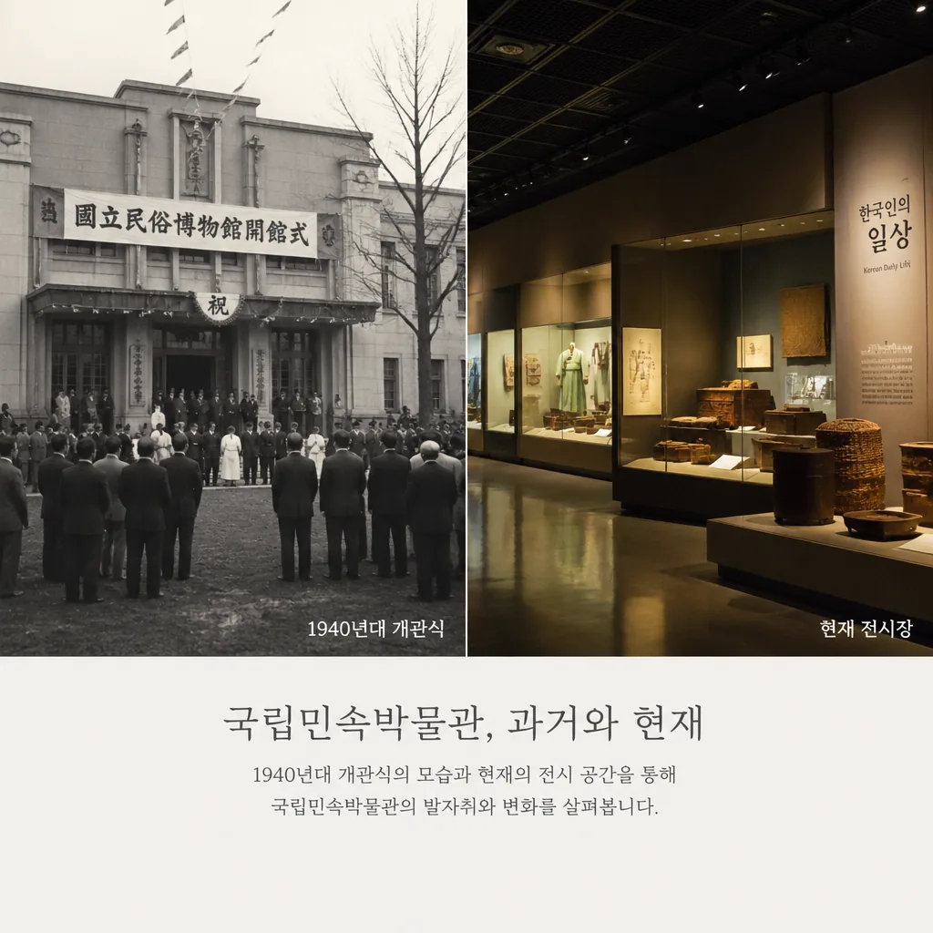 국립민속박물관 과거와 현재 비교 이미지