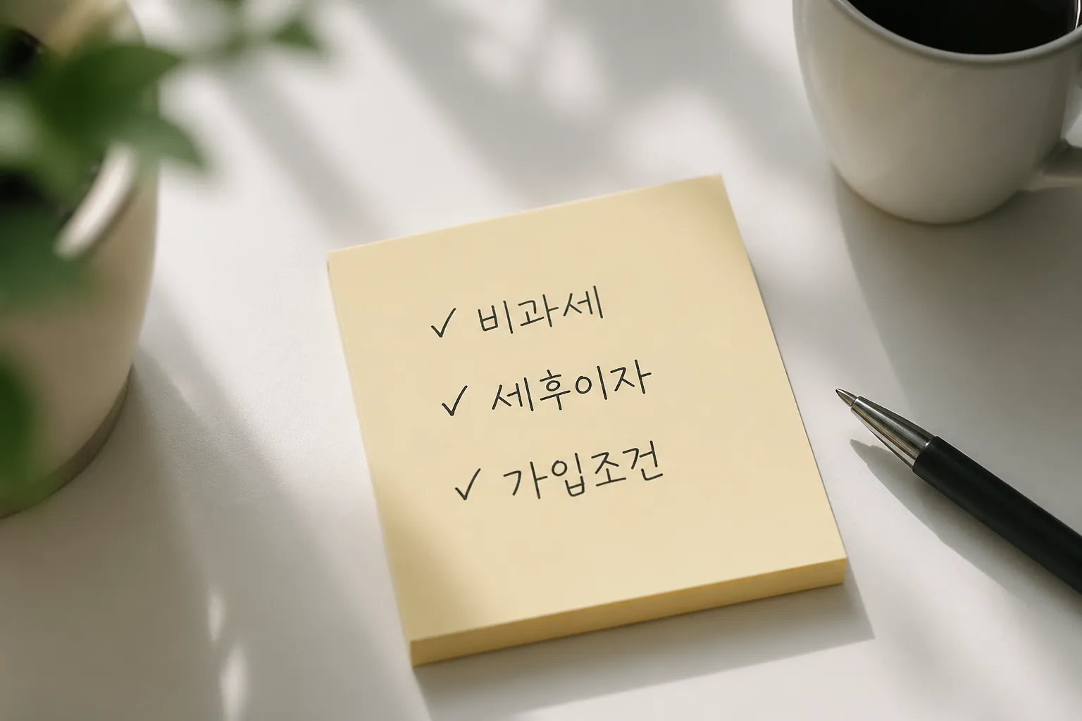 비과세 적금 핵심 체크포인트 메모