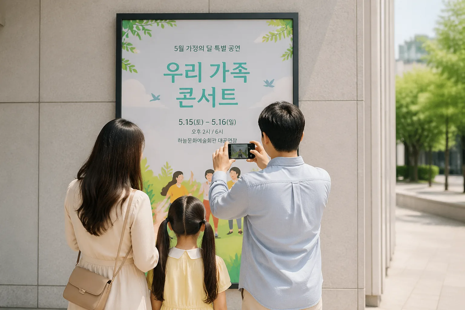가정의 달 가족 공연 관람 이미지