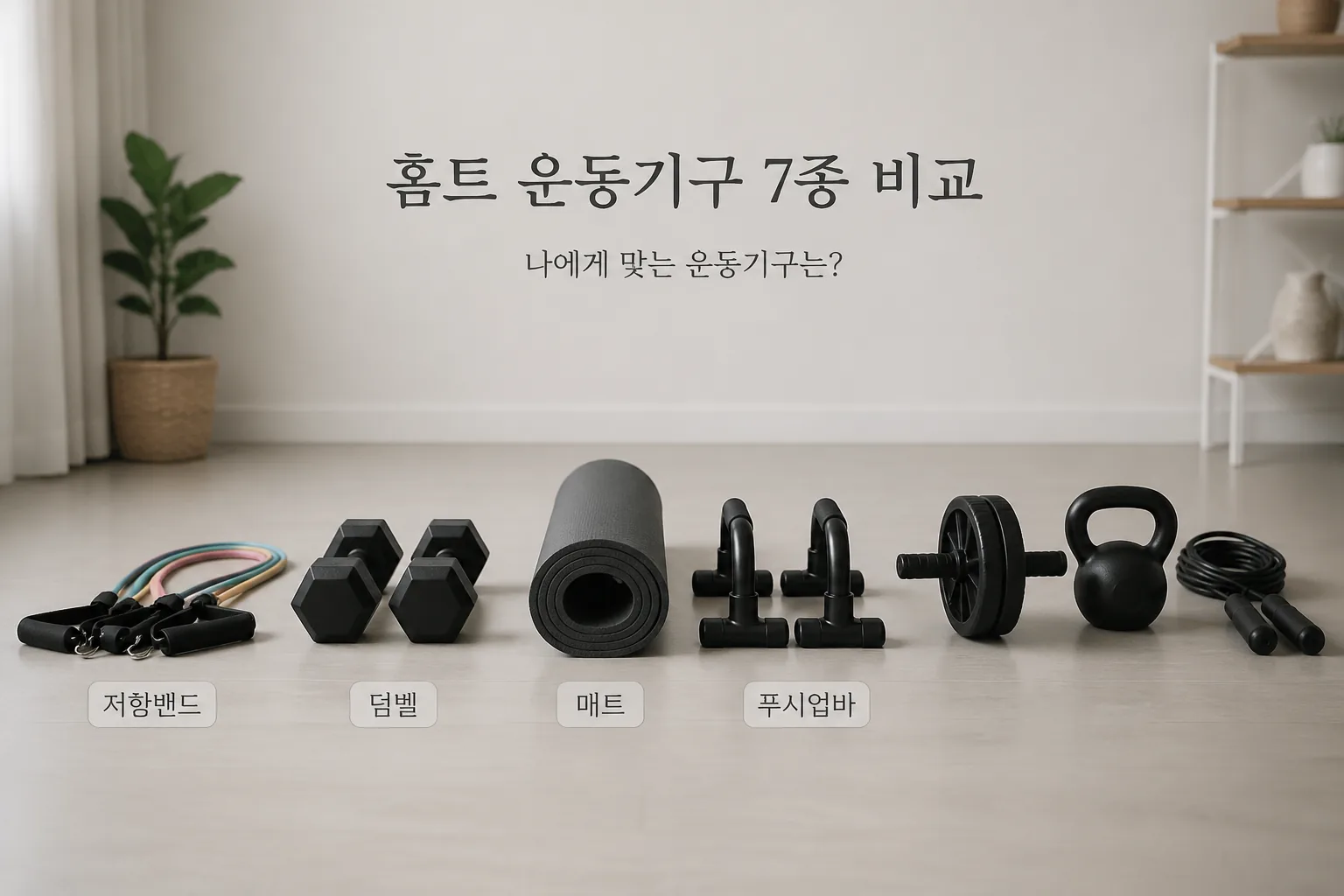홈트 운동기구 7종 비교