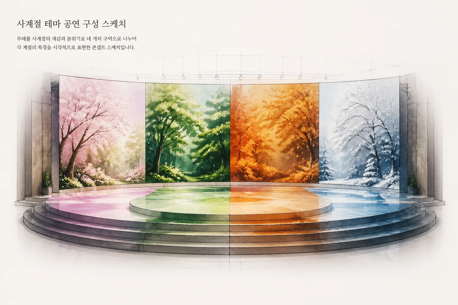 사계절 테마 공연 구성 이미지