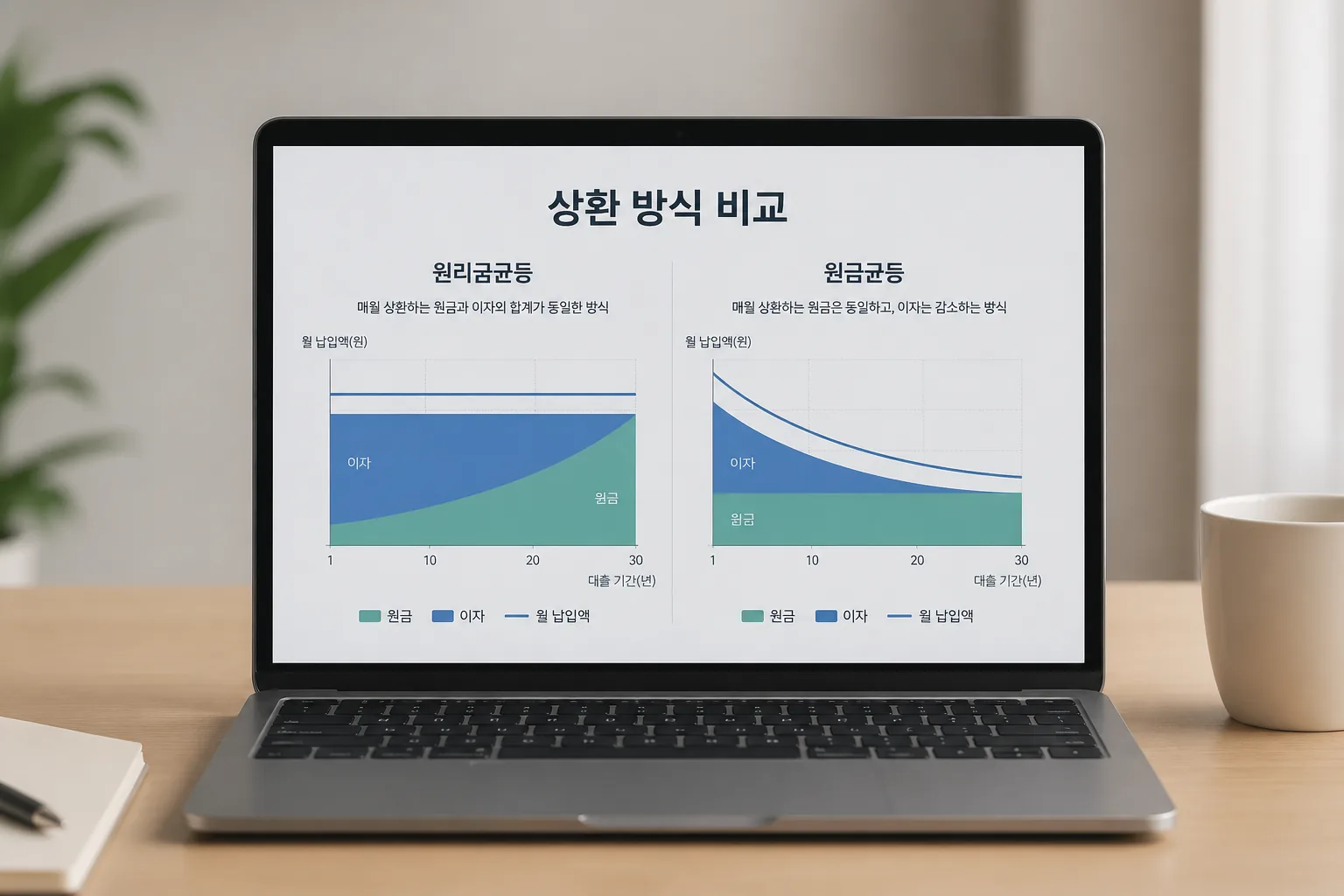 상환 방식 비교 그래프