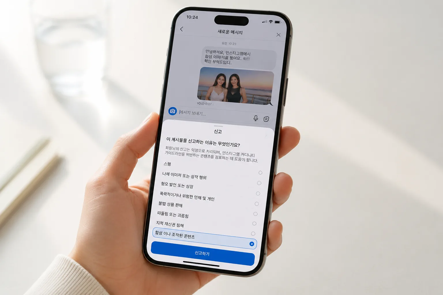 SNS 합성 이미지 신고 상황