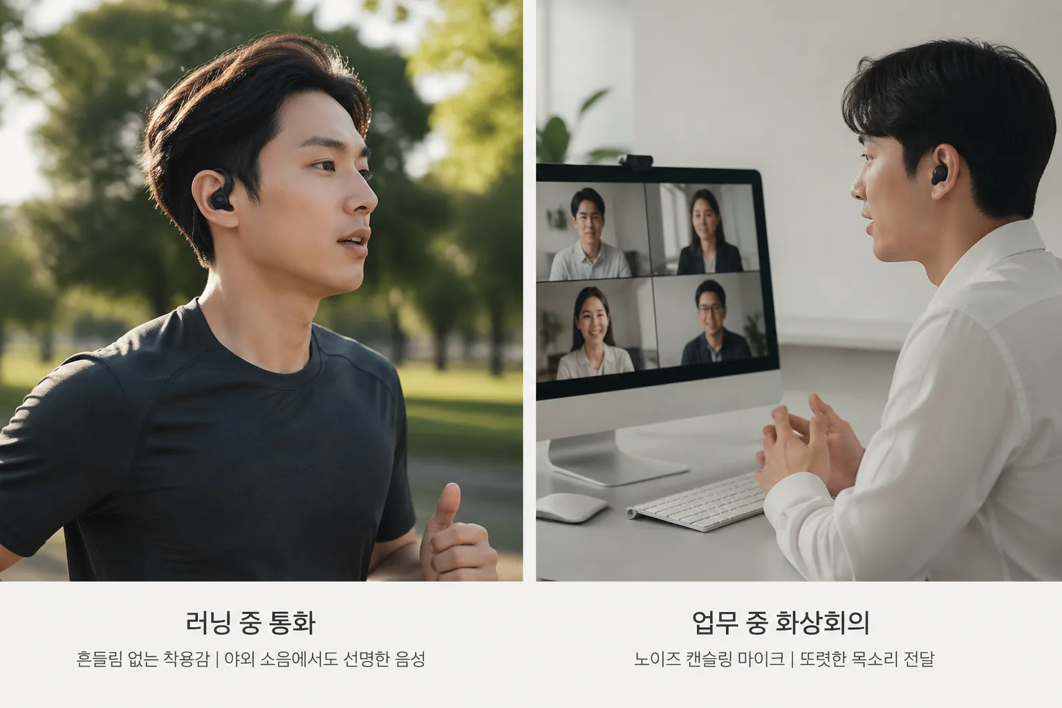 운동용 통화용 이어폰 비교