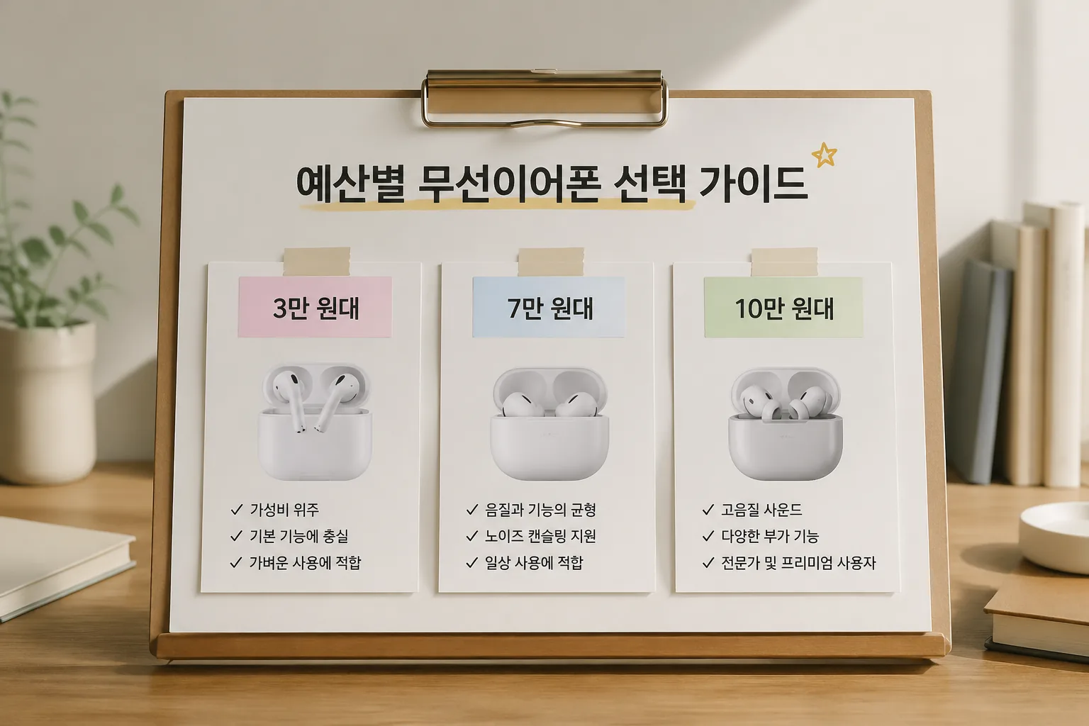예산별 무선이어폰 선택 가이드