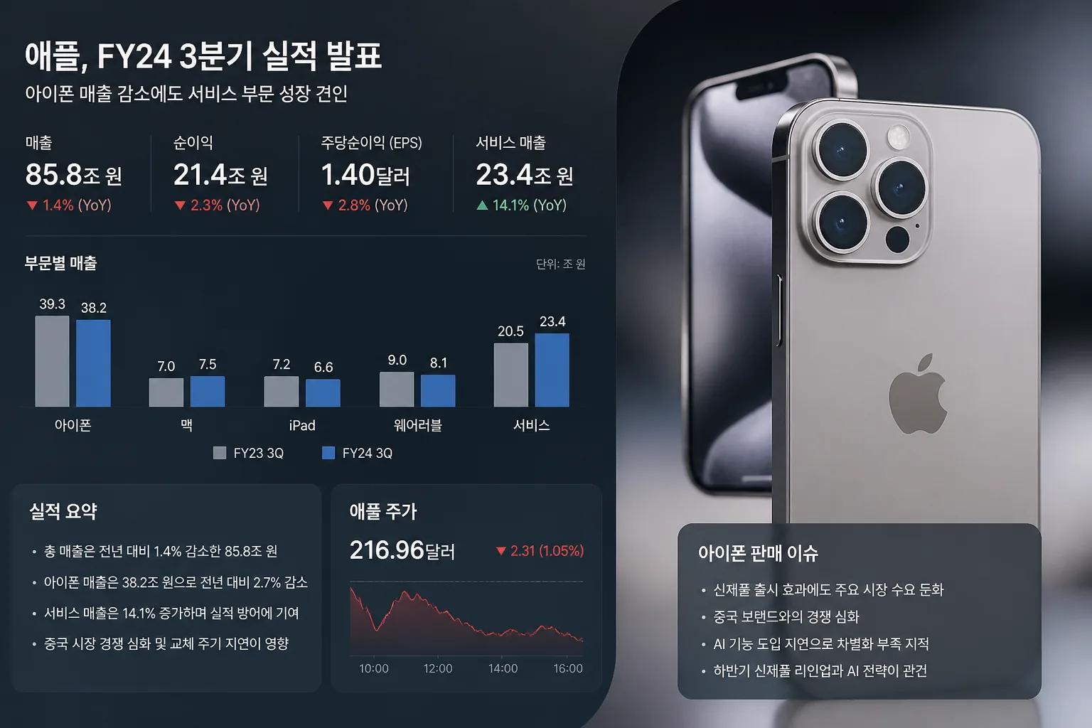 애플 분기 실적과 아이폰 판매 이슈