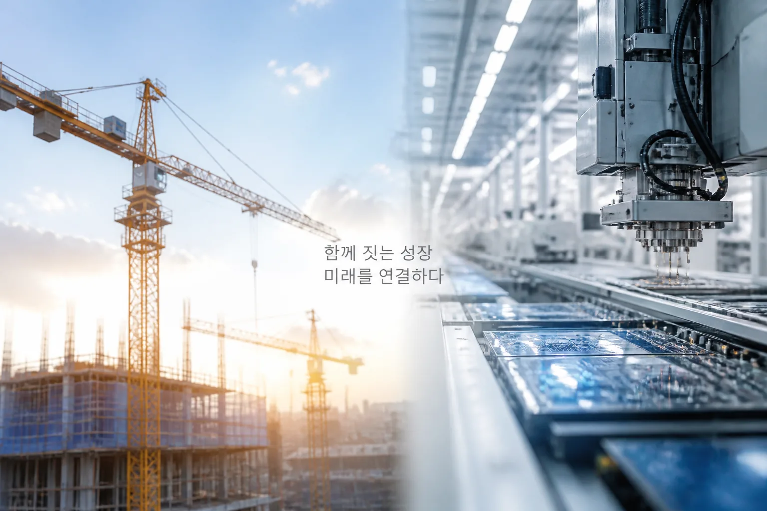 반도체와 건설 업종의 동시 반등 상징