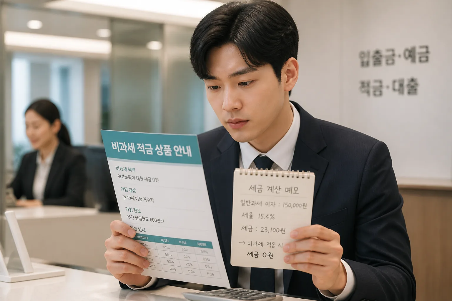 비과세 적금 한도 확인 장면