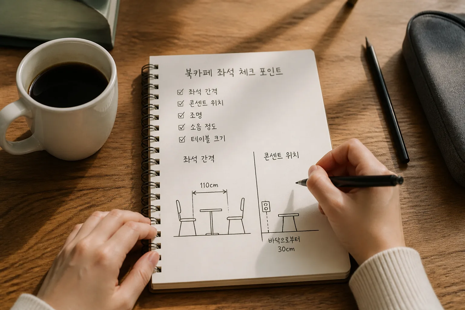 북카페 좌석 체크 포인트