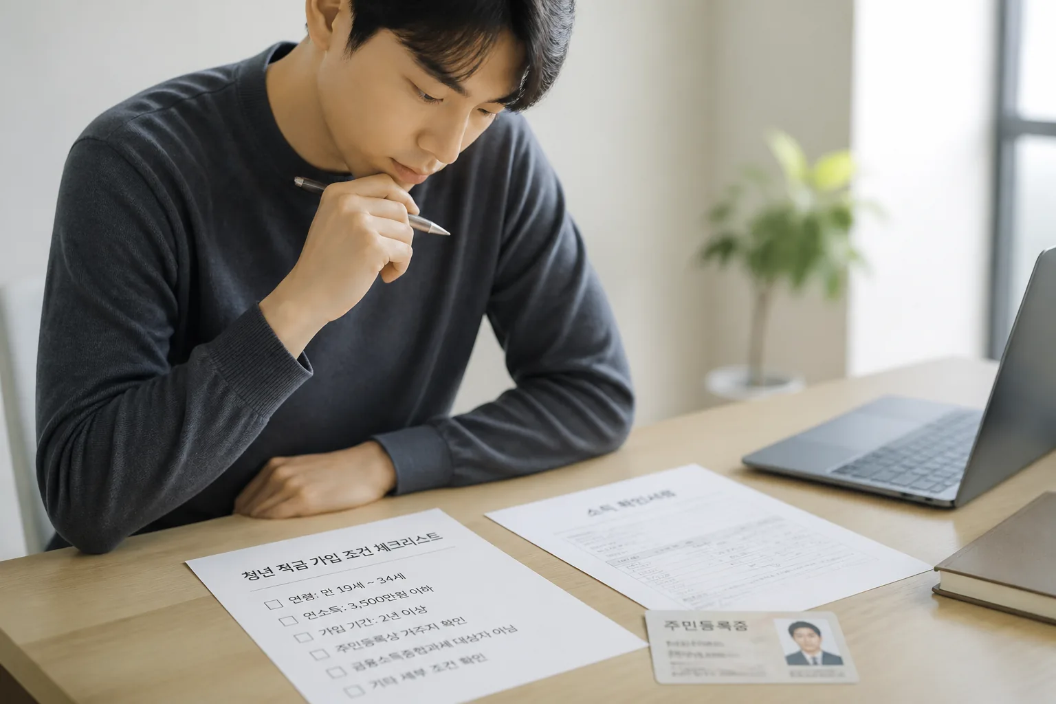 청년 적금 가입 자격 확인