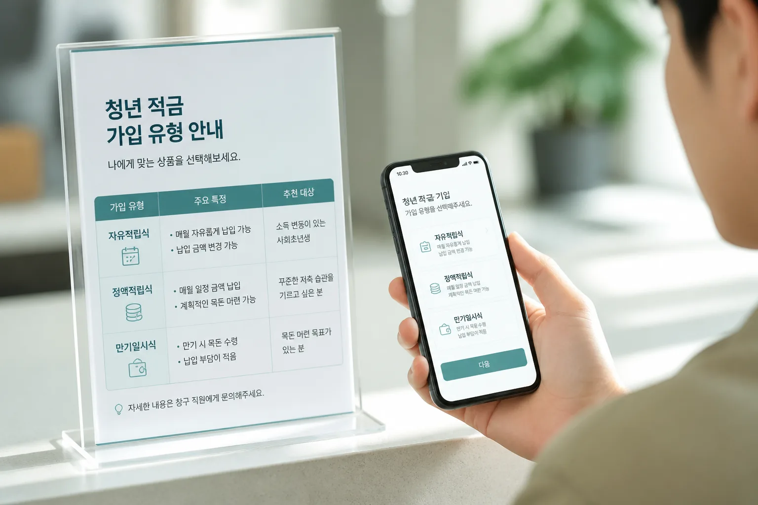 청년 적금 가입 유형 비교