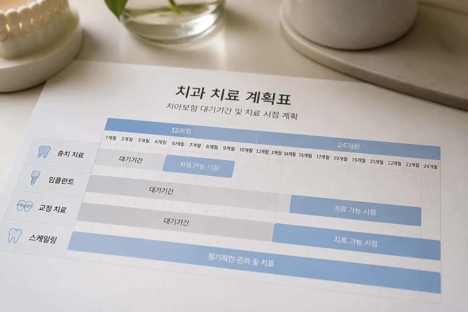 치아보험 대기기간과 치료 시점 계획