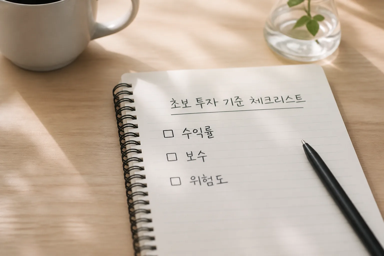 초보 투자 기준 체크리스트