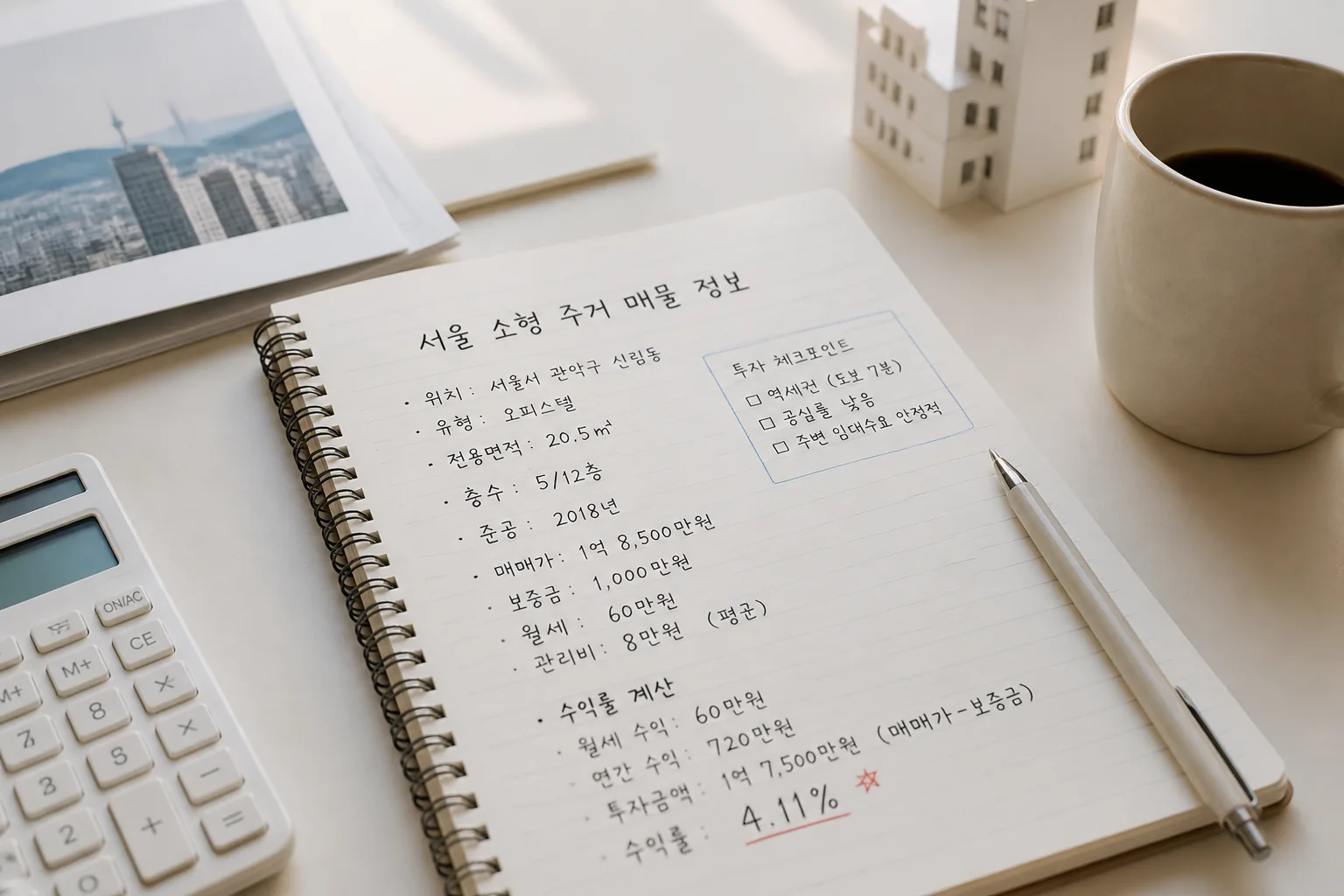 개인 투자자용 임대 분석