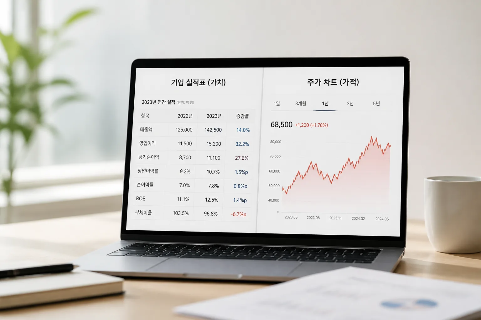 가격과 가치 비교 이미지