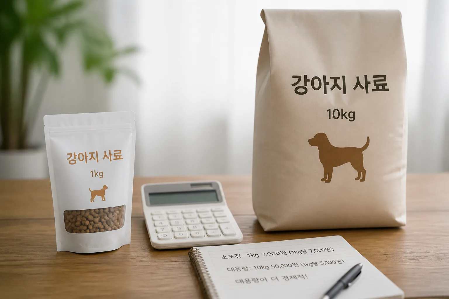 강아지 사료 비용 비교