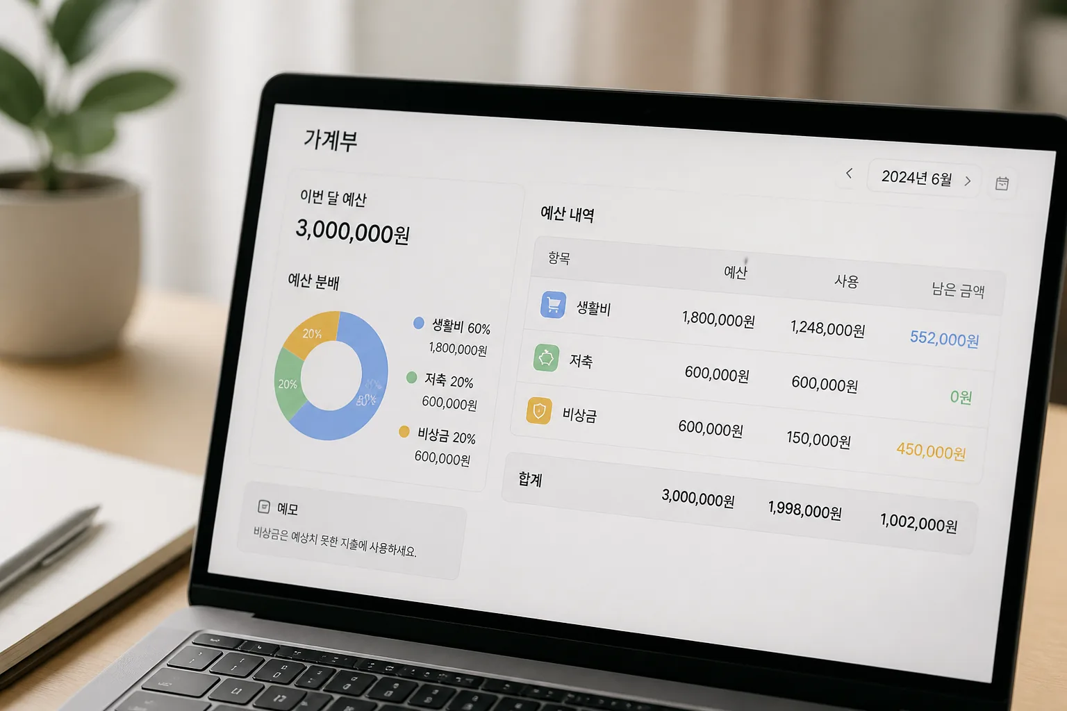 급여 분산 관리 예시