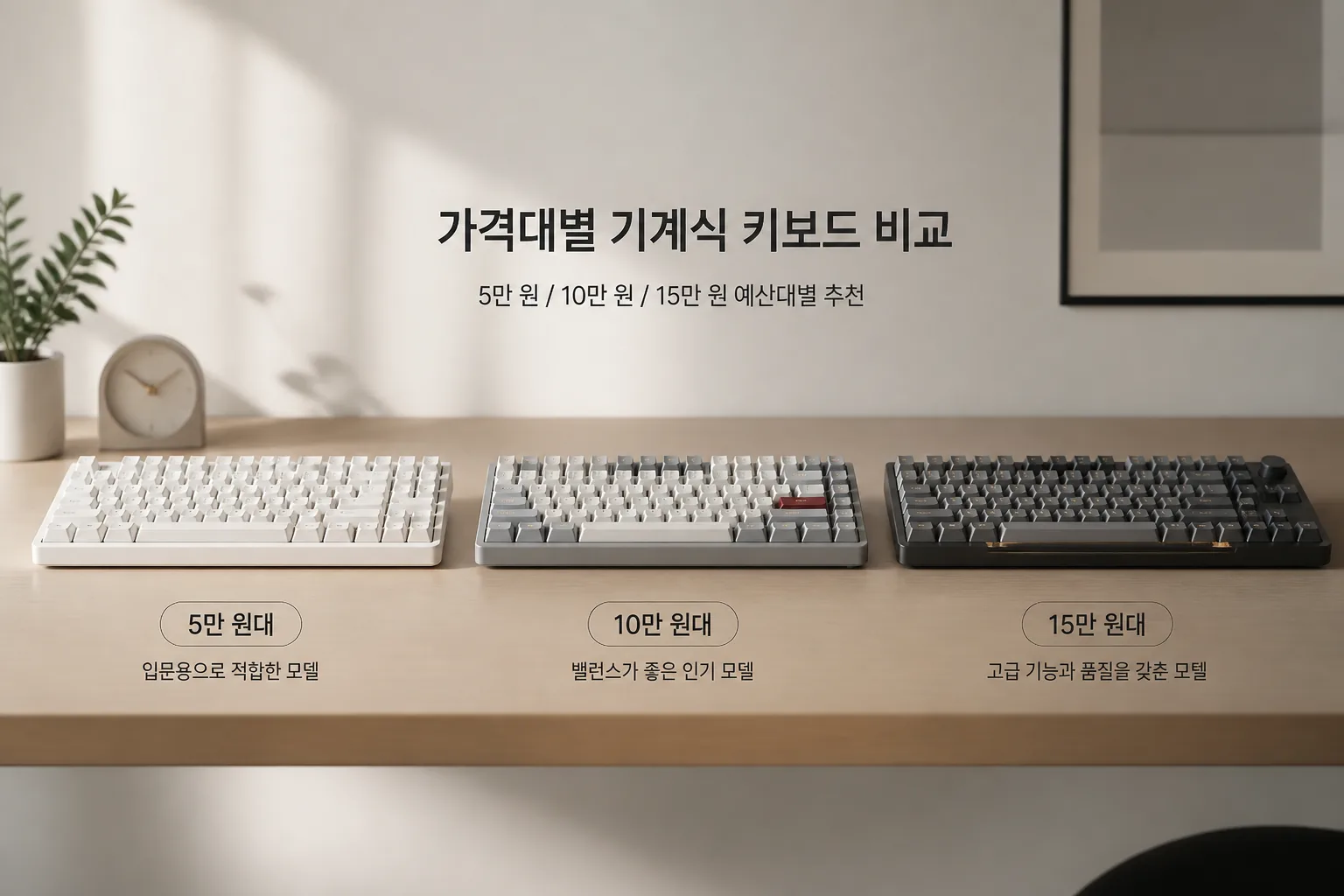 기계식 키보드 예산대별 비교