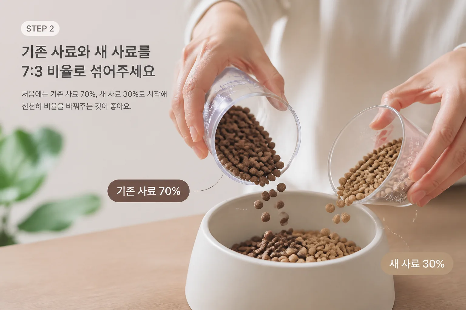 고양이 사료 교체 방법