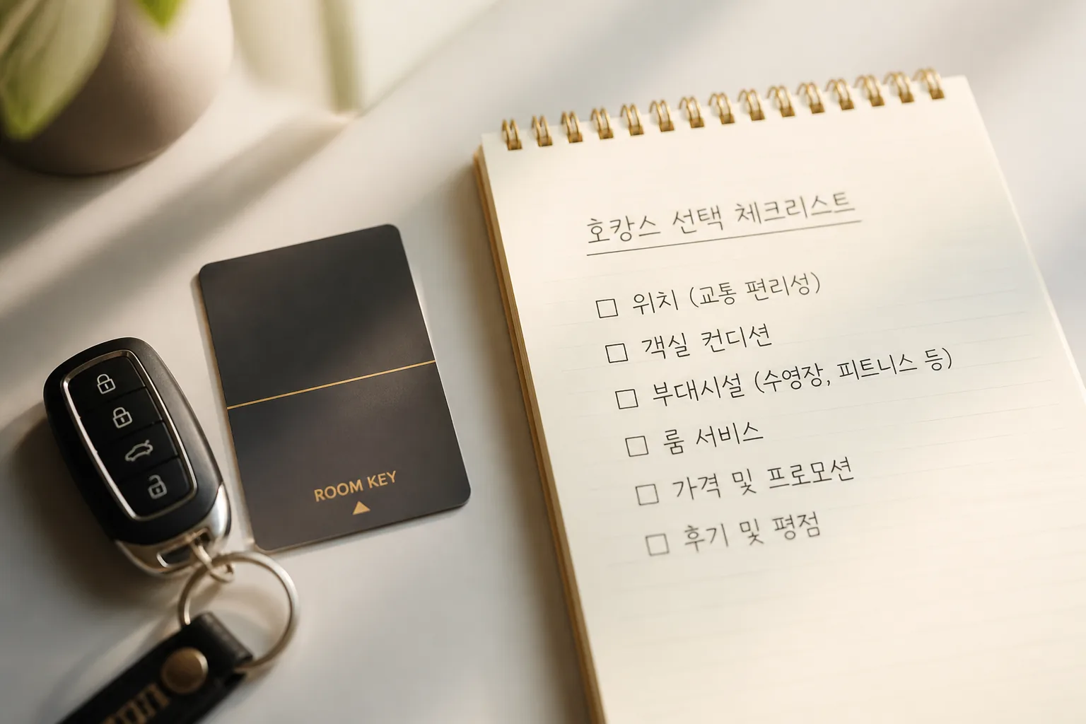 호캉스 선택 체크리스트