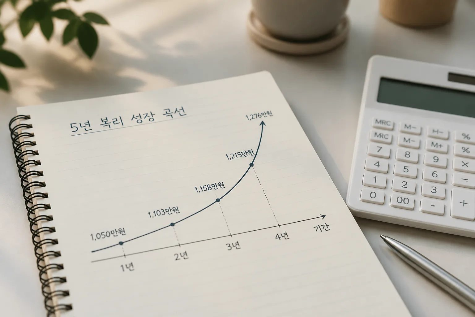 장기 복리 투자 개념 이미지