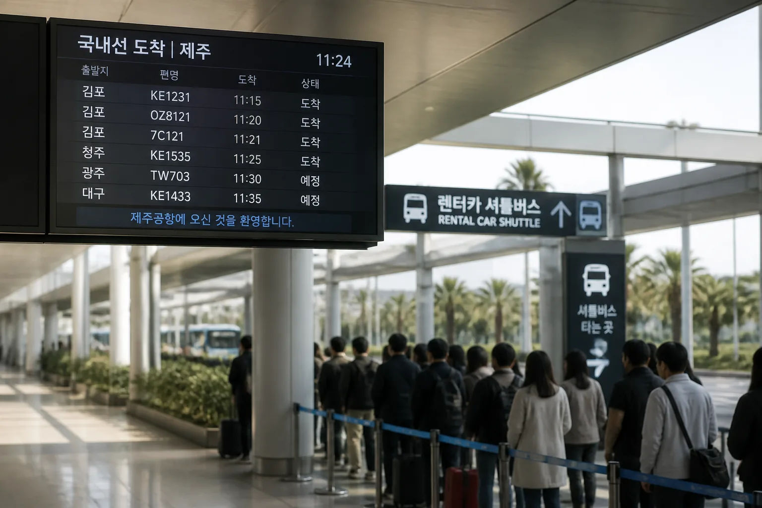제주공항 도착 후 이동 동선