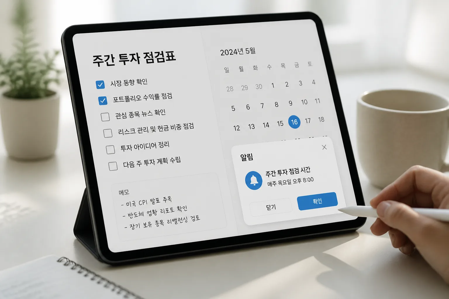 주간 투자 루틴 이미지