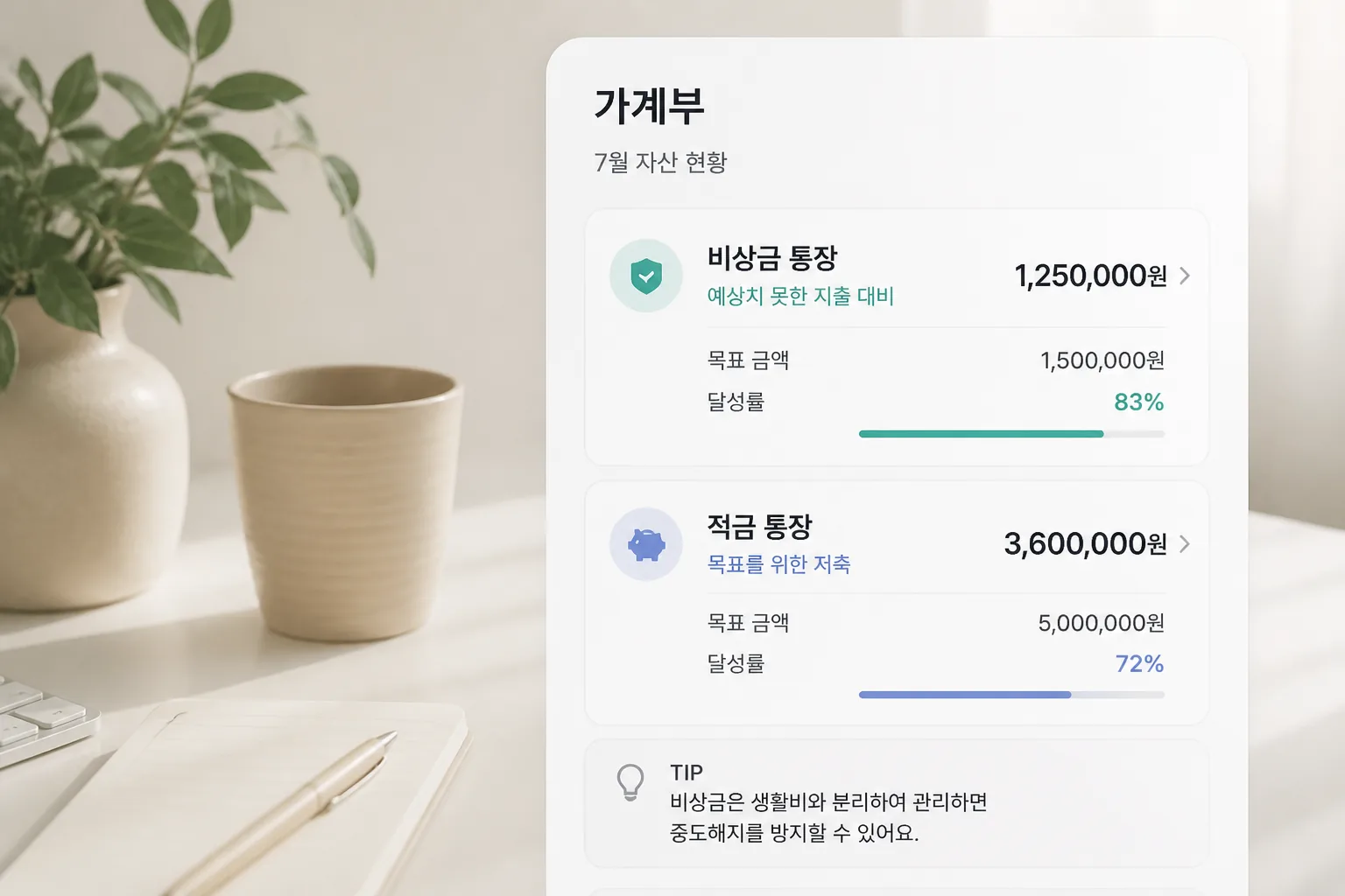 중도해지 방지를 위한 비상금 관리
