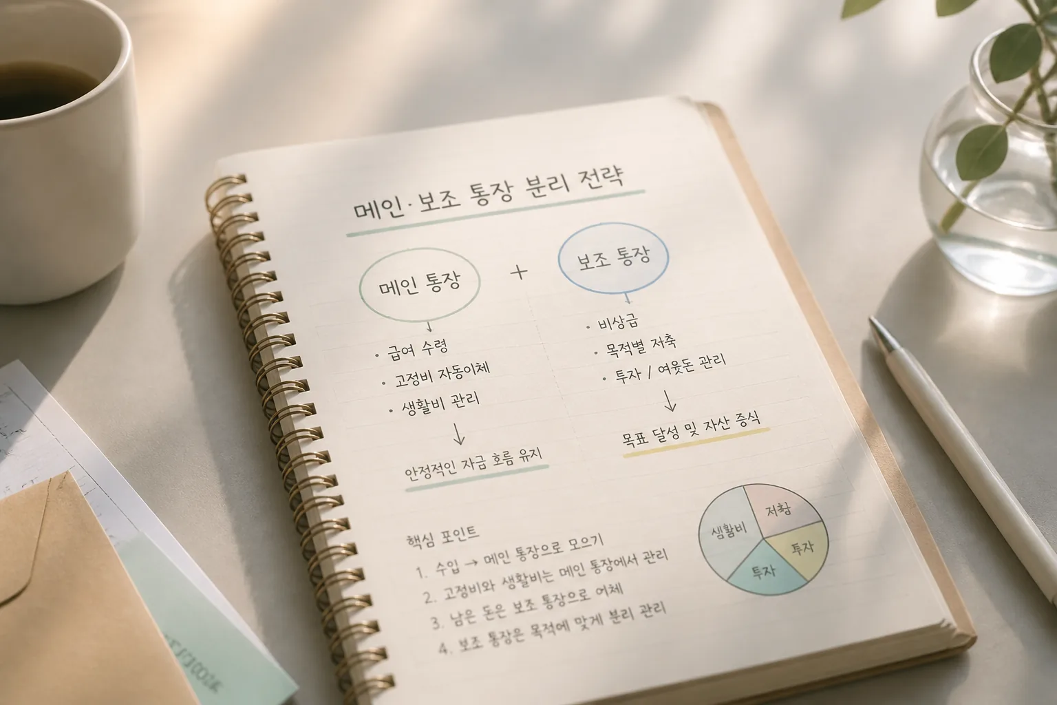 메인 보조 통장 분리 전략