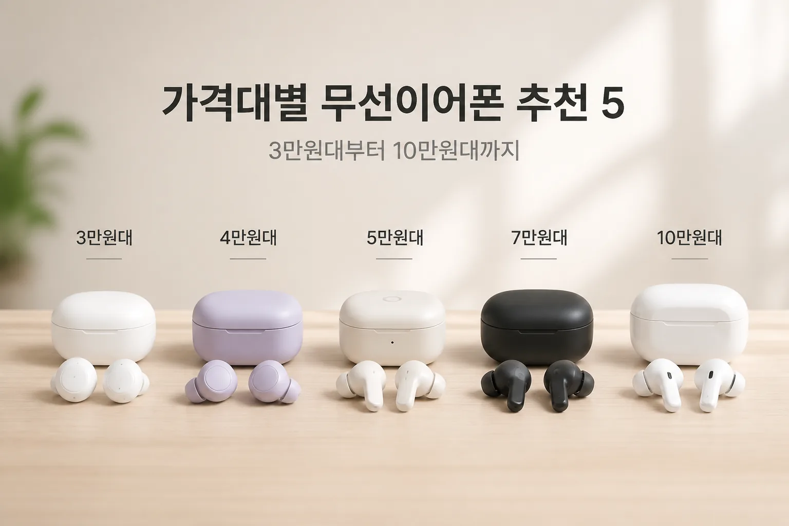 무선이어폰 가격대별 추천 목록