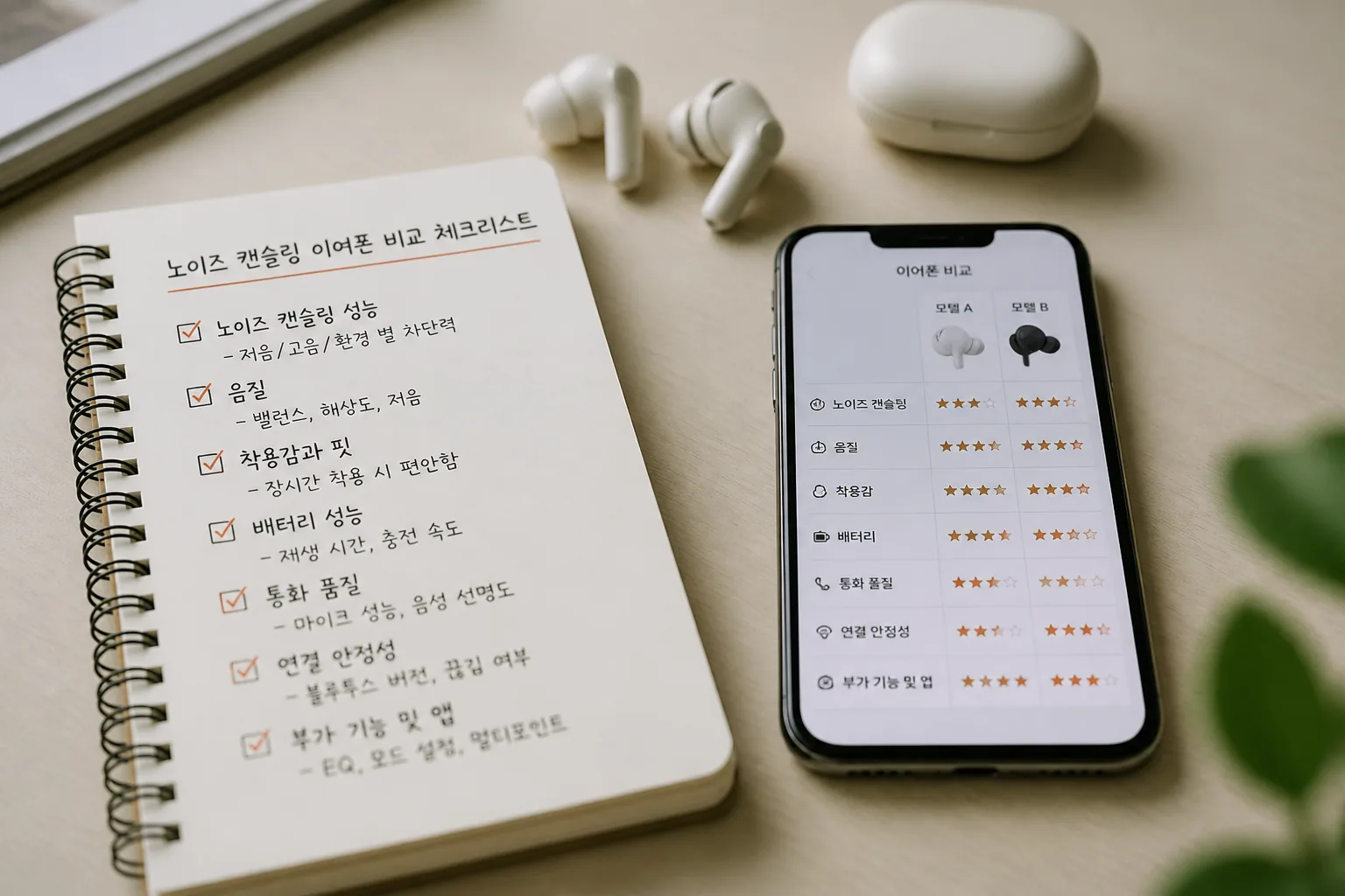 노이즈캔슬링 이어폰 비교 기준