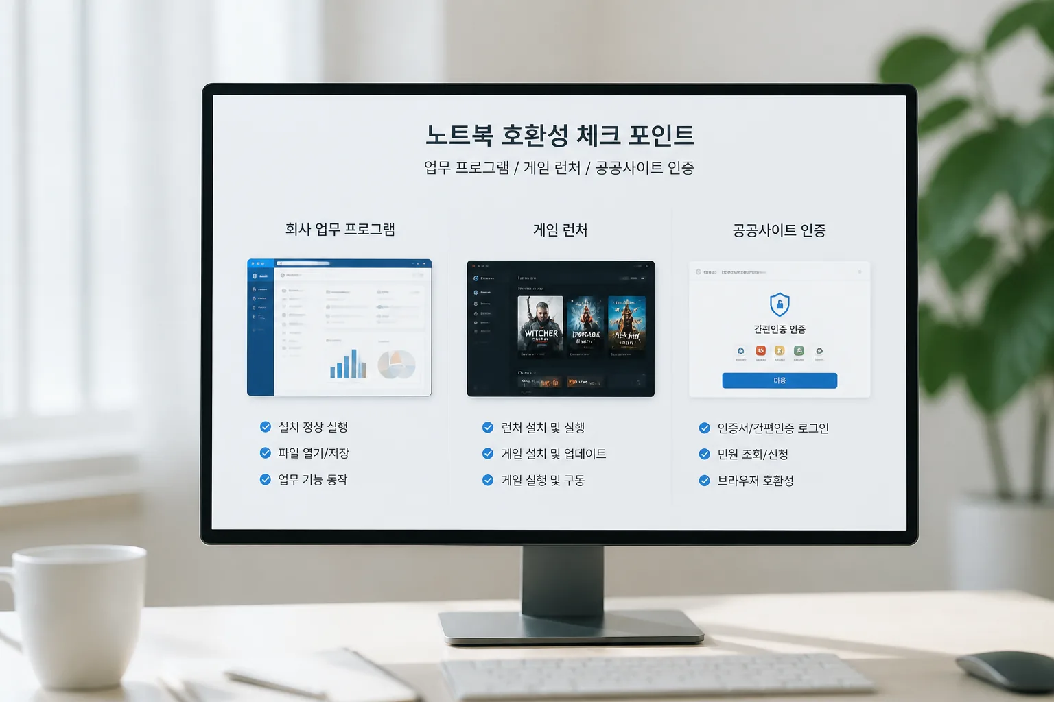 노트북 호환성 체크 포인트