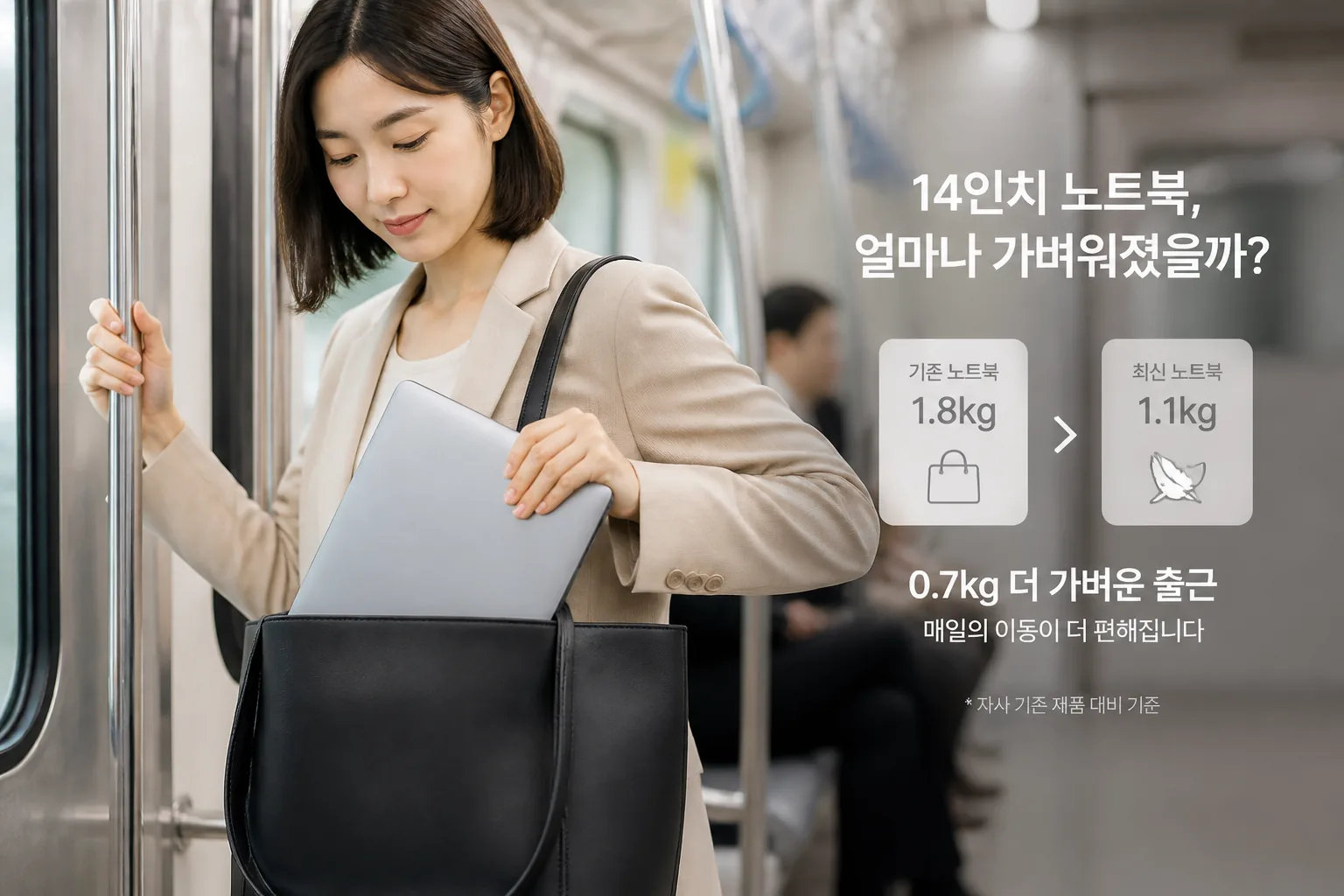노트북 무게 체감 비교