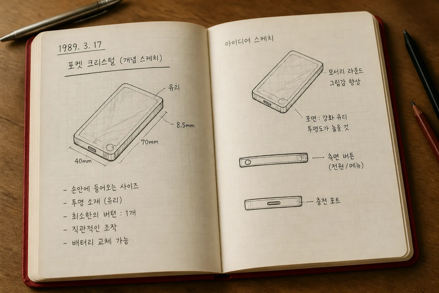 포켓 크리스털 콘셉트 스케치