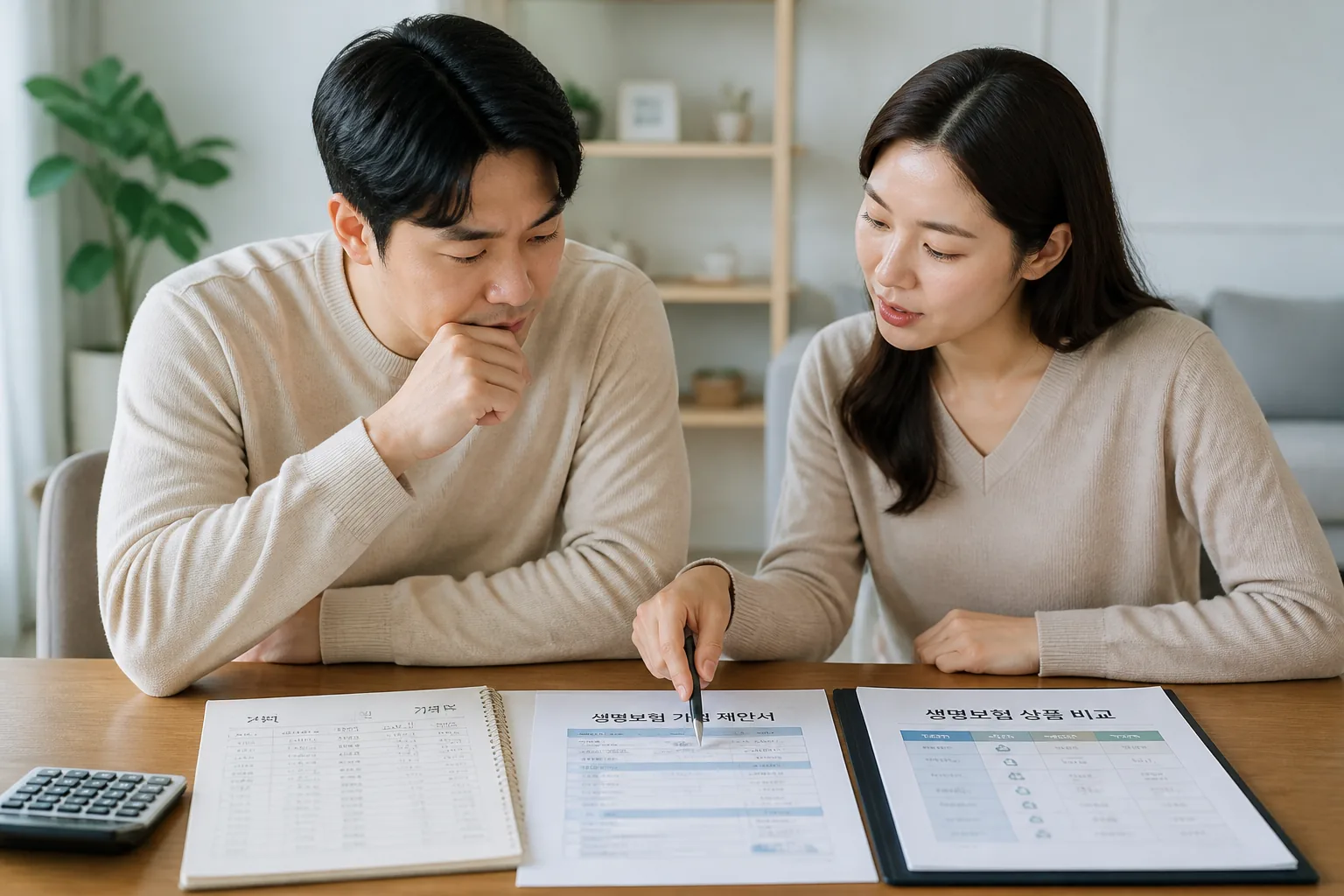 생명보험 상품 비교 상담 장면