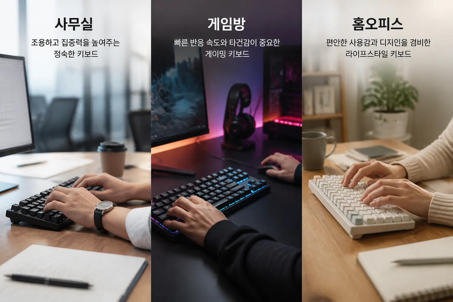 사용 시나리오별 기계식 키보드 선택