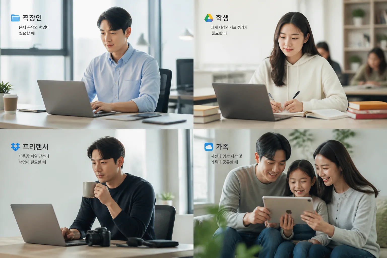 사용자 유형별 클라우드 추천