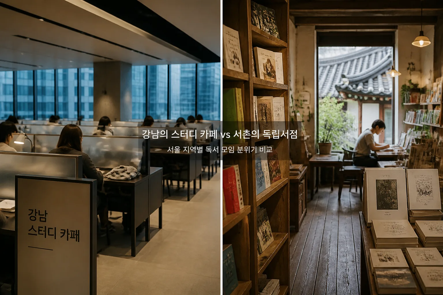 서울 지역별 독서 모임 분위기 비교