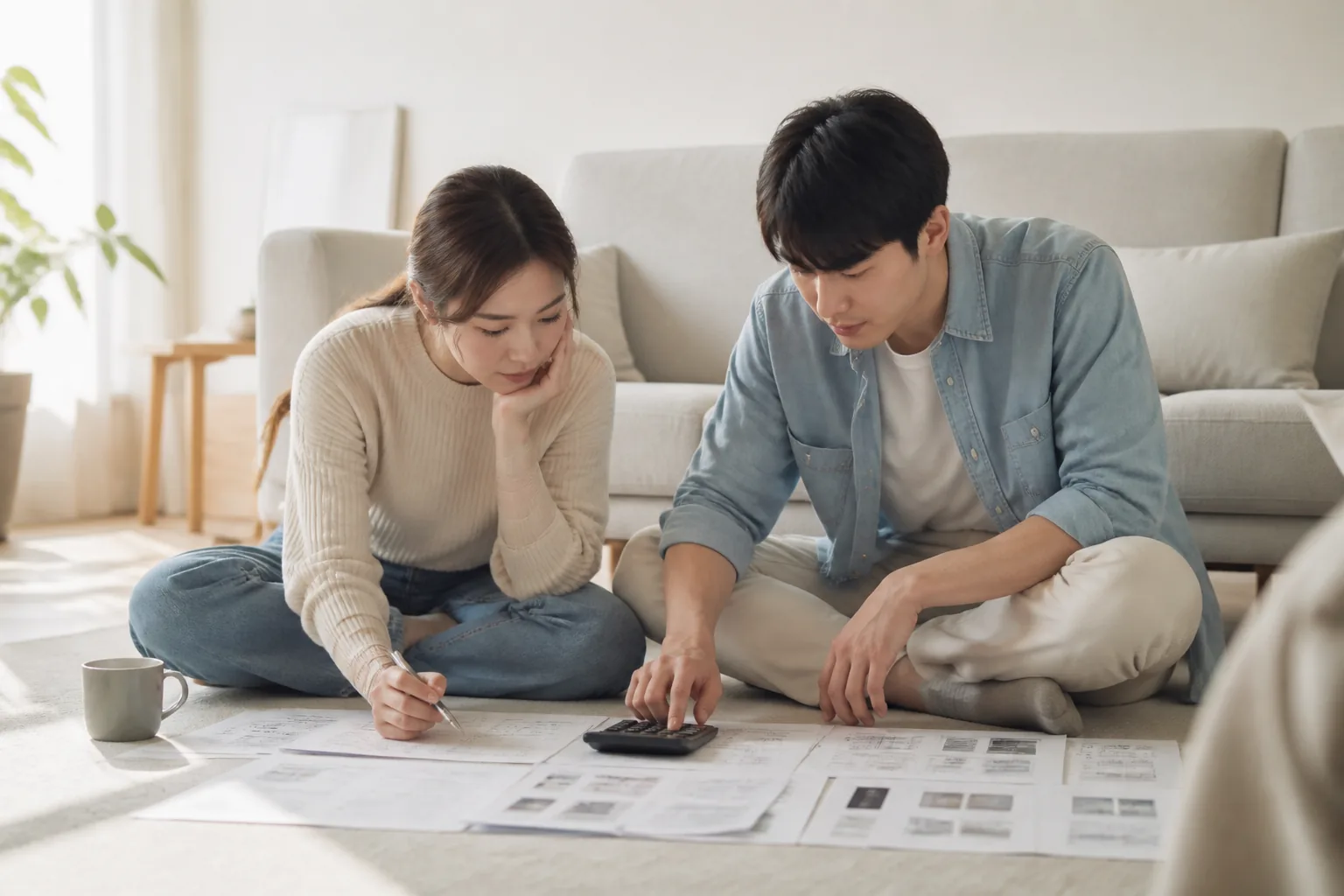 신혼 가전 예산 계산 장면