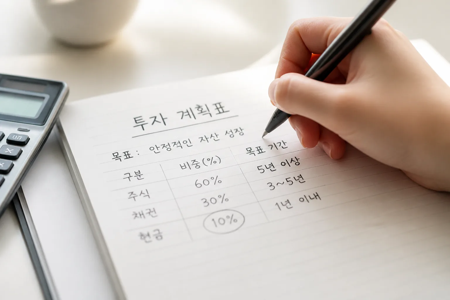 투자 시나리오와 자금 계획 정리