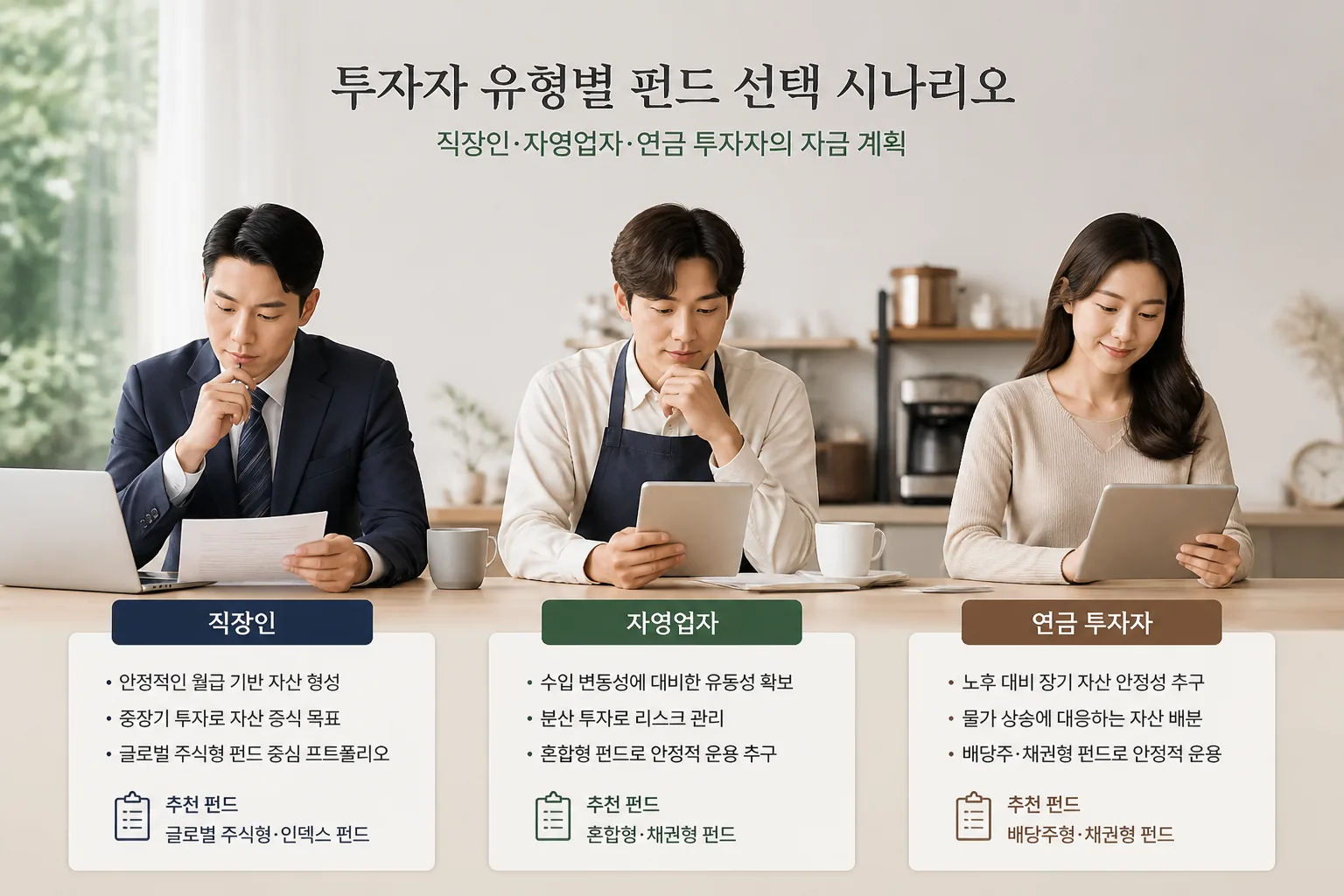 투자자 유형별 펀드 선택 시나리오