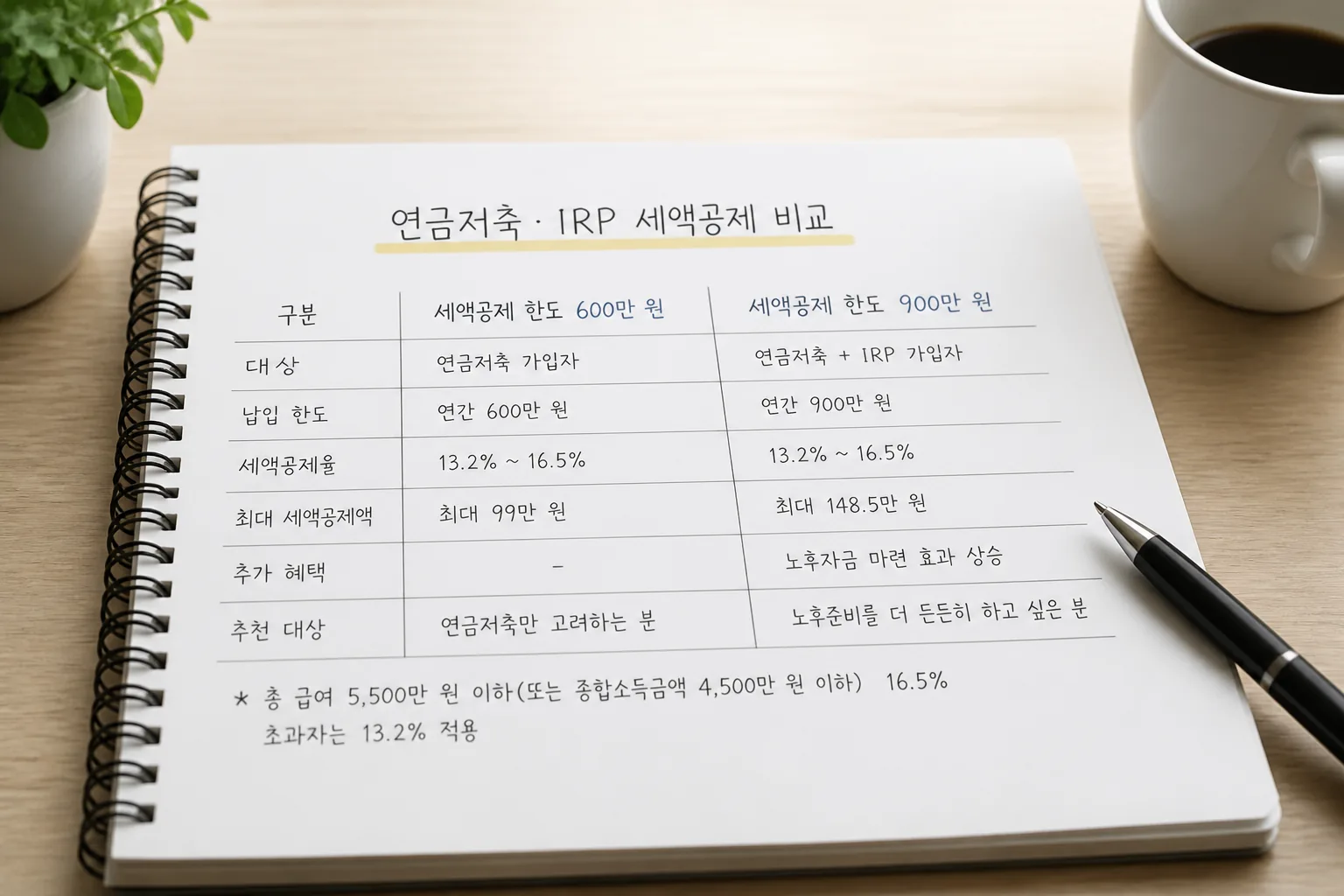 연금저축 IRP 세액공제 비교