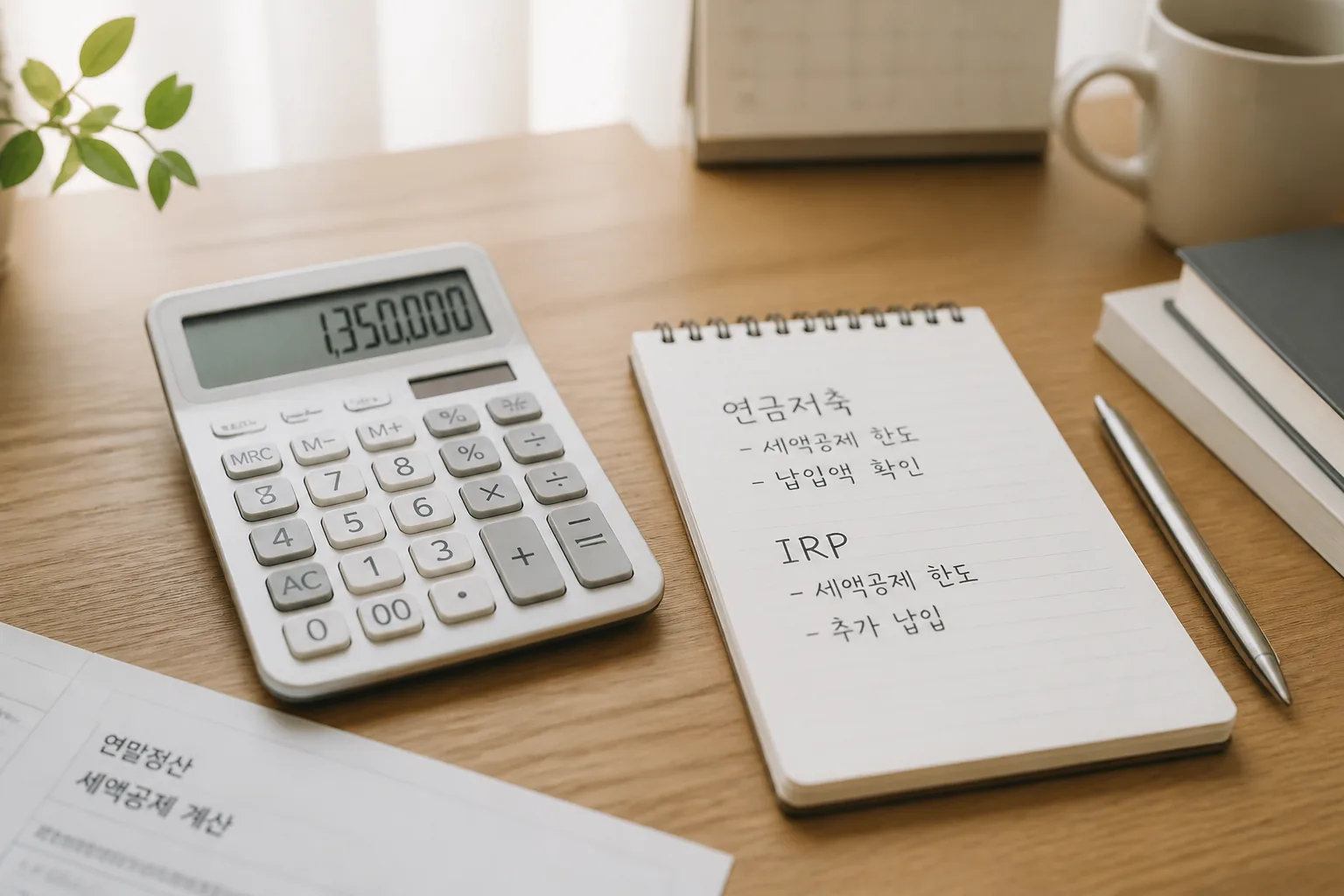 연금저축 IRP 세액공제 계산 장면