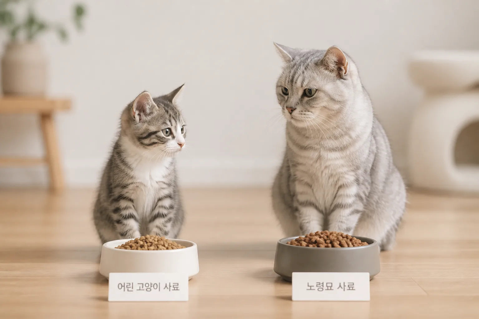 연령별 고양이 사료 선택